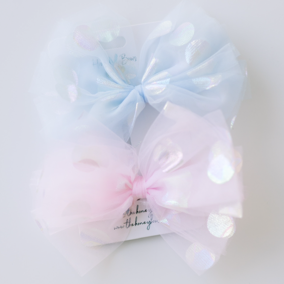 Tulle- Iridescent Bow