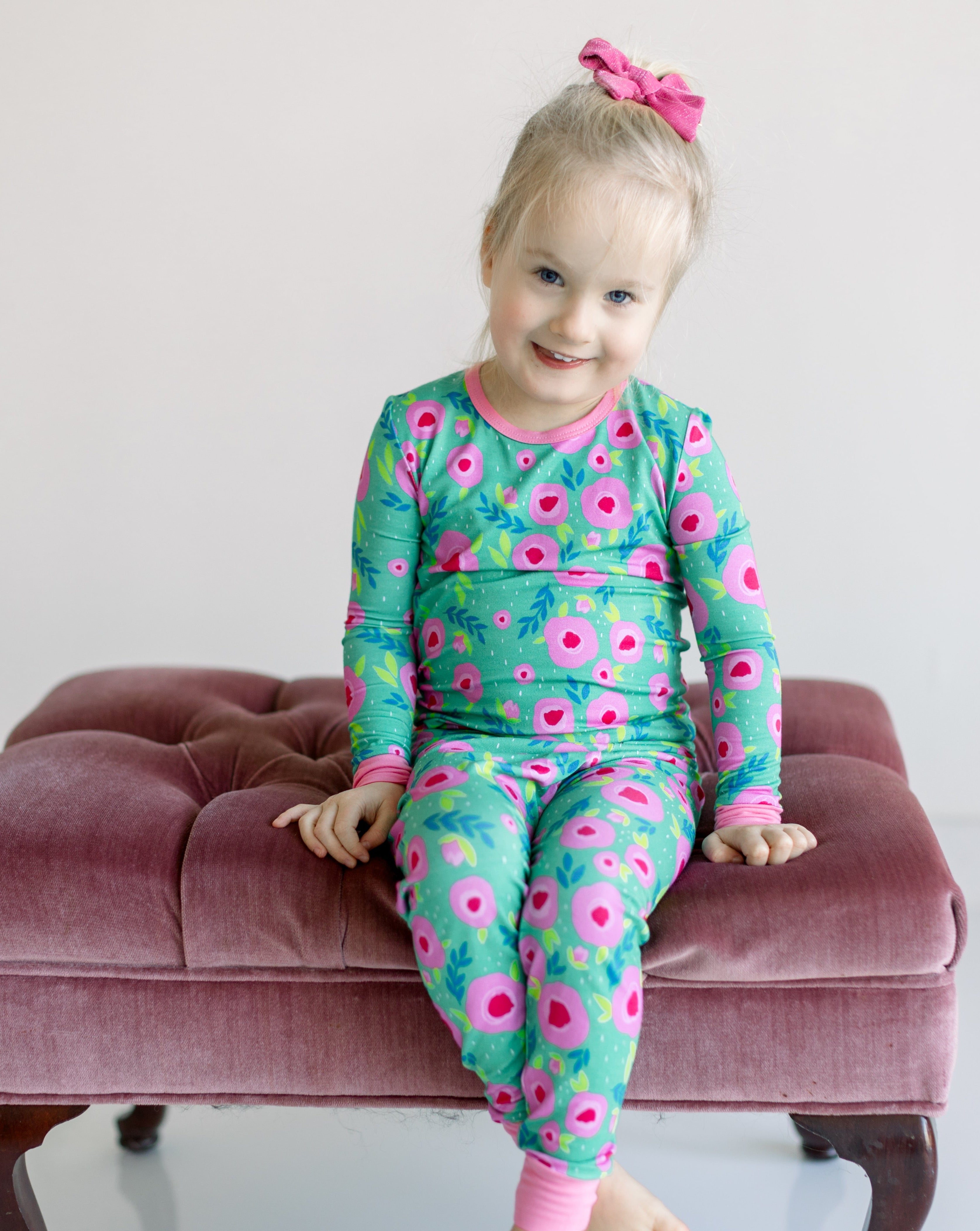 Floral Two Piece Bamboo PJ