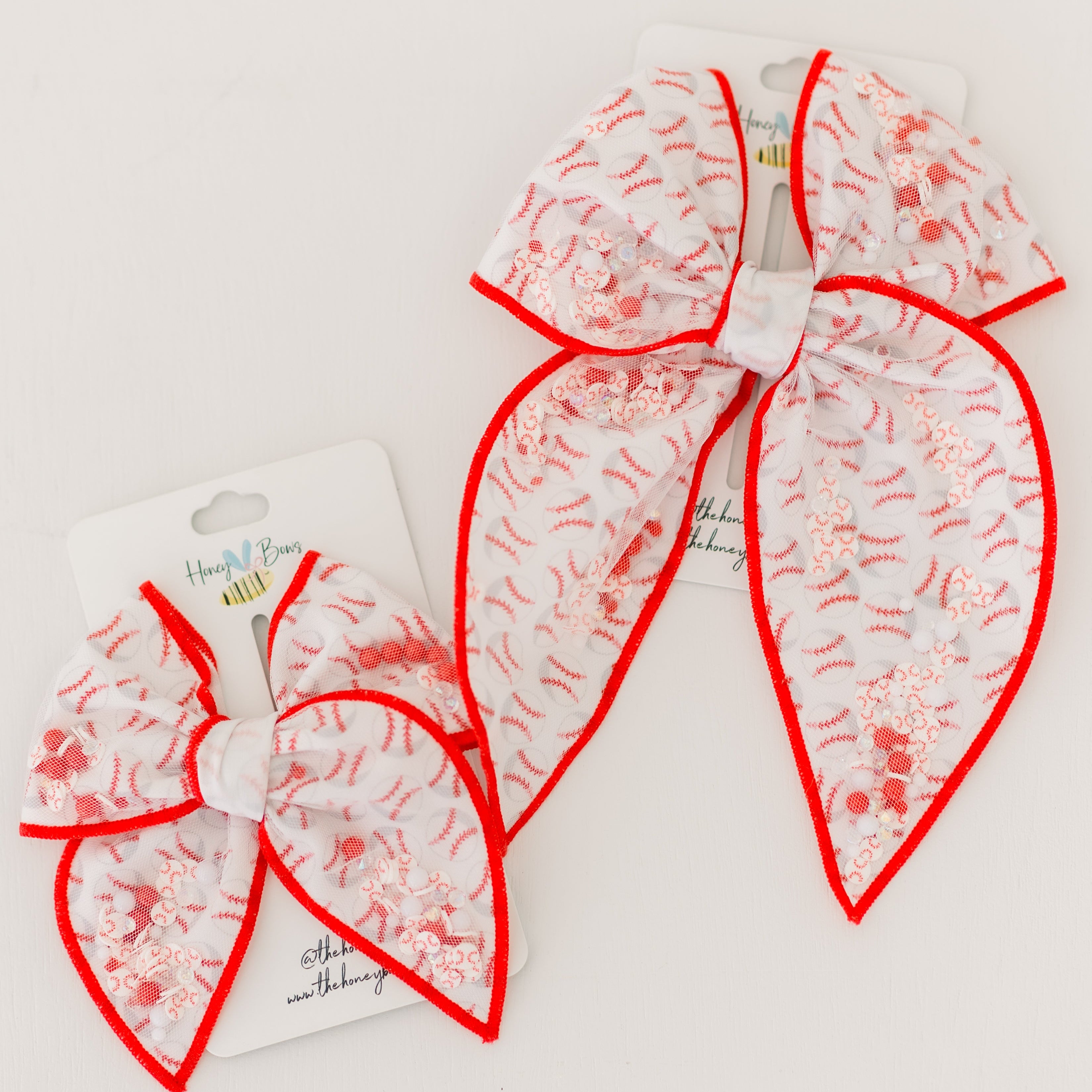 Baseball Confetti Bow