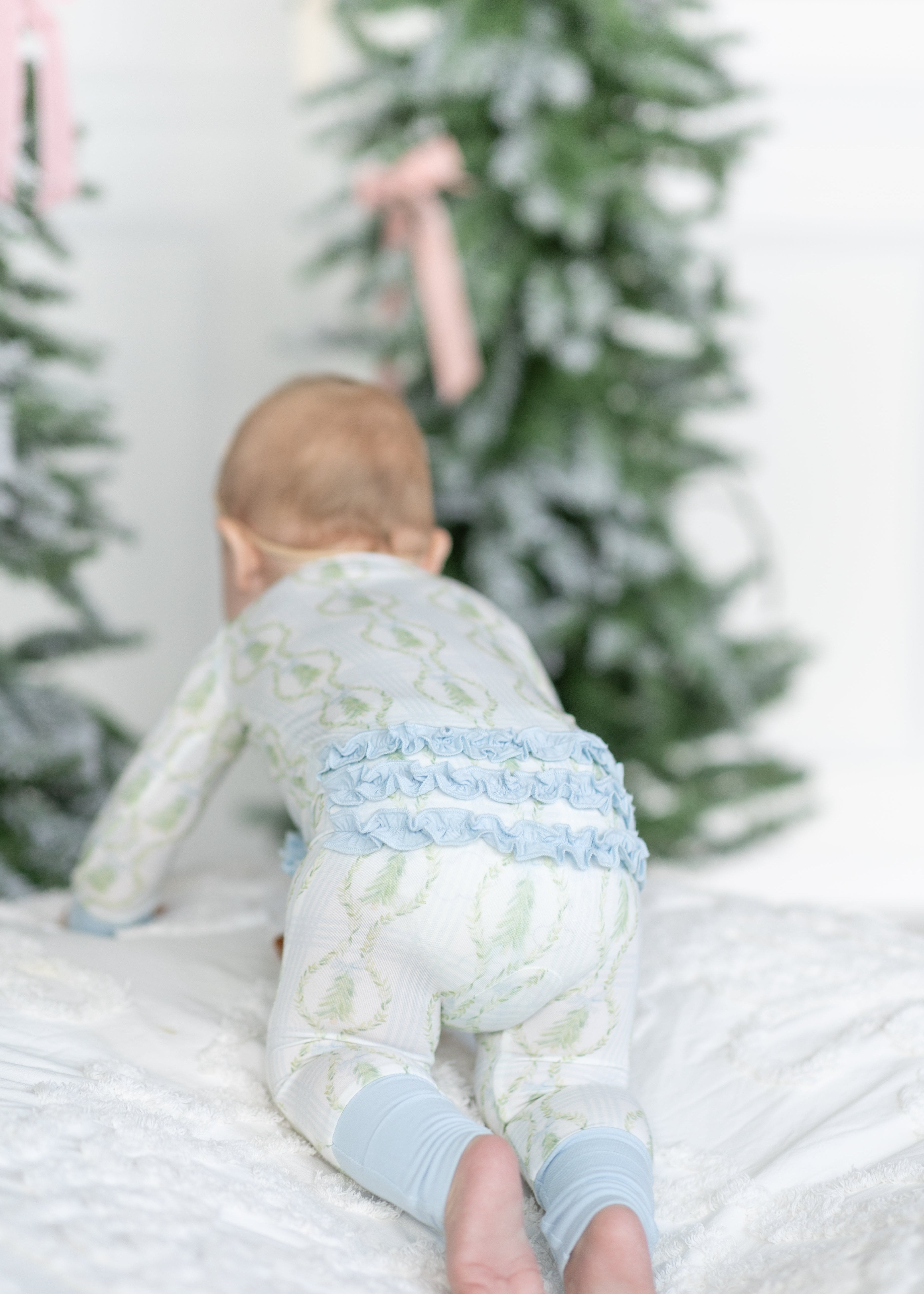 Tied with A Bow Christmas Tree Zippy Bamboo PJ