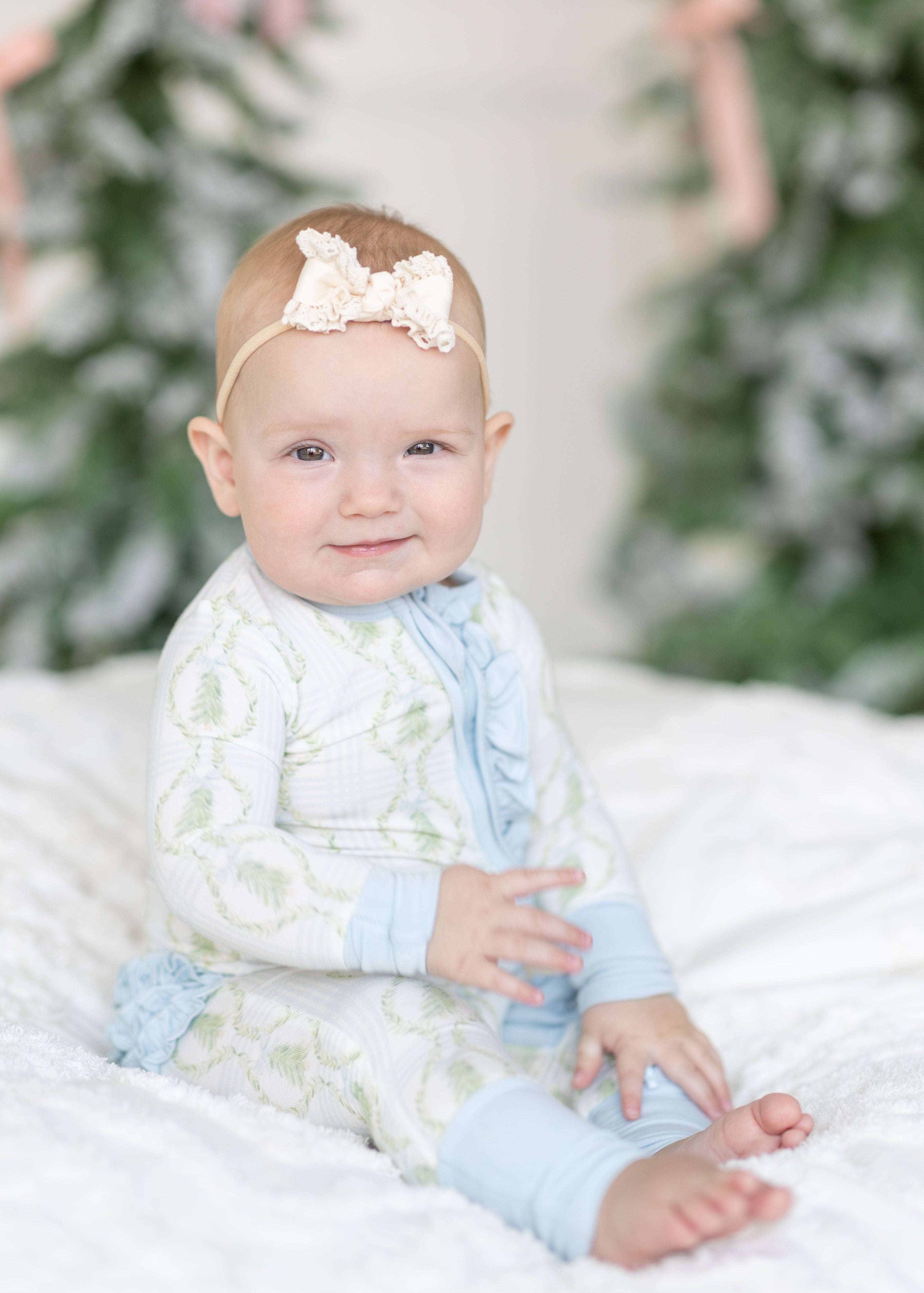 Tied with A Bow Christmas Tree Zippy Bamboo PJ