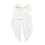 Frayed Dot Tapered XL Hair Bow w/Clip