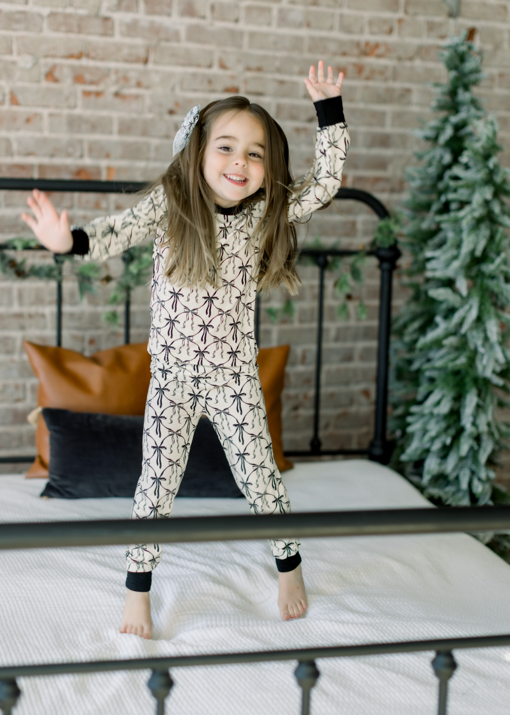 Vintage Bow Toddler Two Piece Bamboo PJ